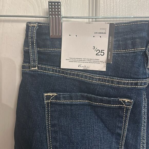 KanCan Los Angeles Mid Rise Ankle Skinny Jeans Distressed Women's Blue Size 3/25 - Picture 8 of 8